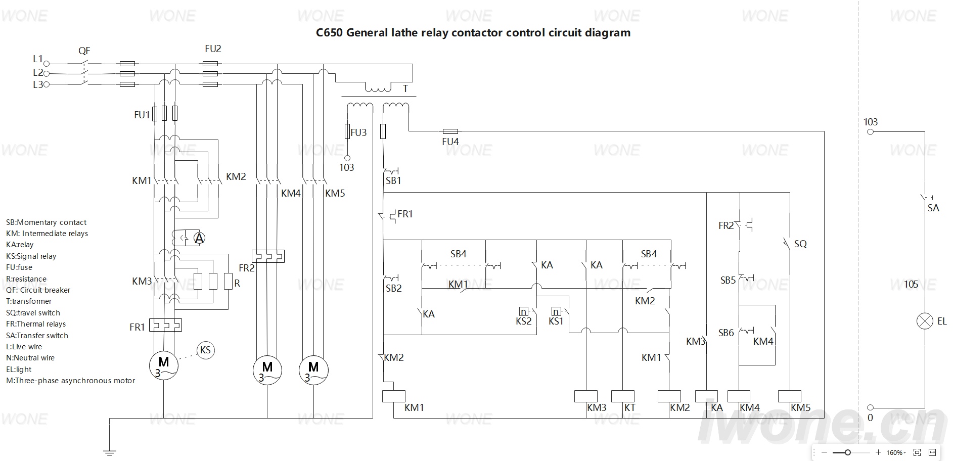 C650 General lathe relay contactor control circuit diagram

Raisa ya mkata na midhibiti ya C650 General lathe