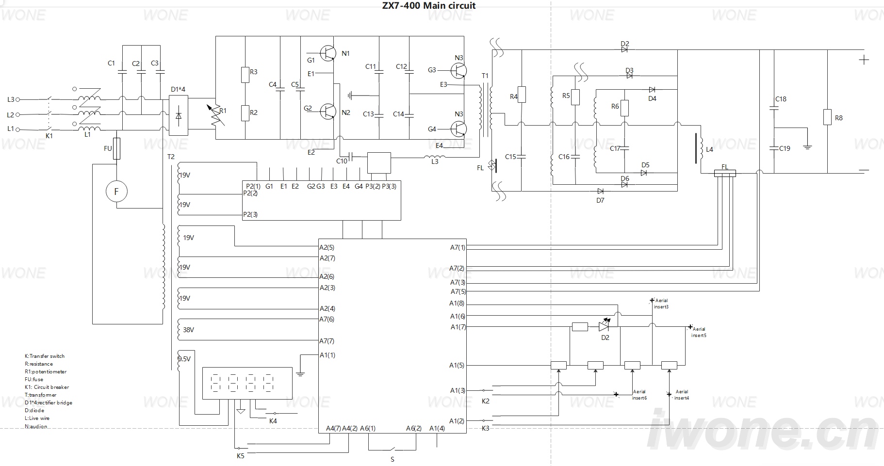 Circuitus principalis ZX7-400