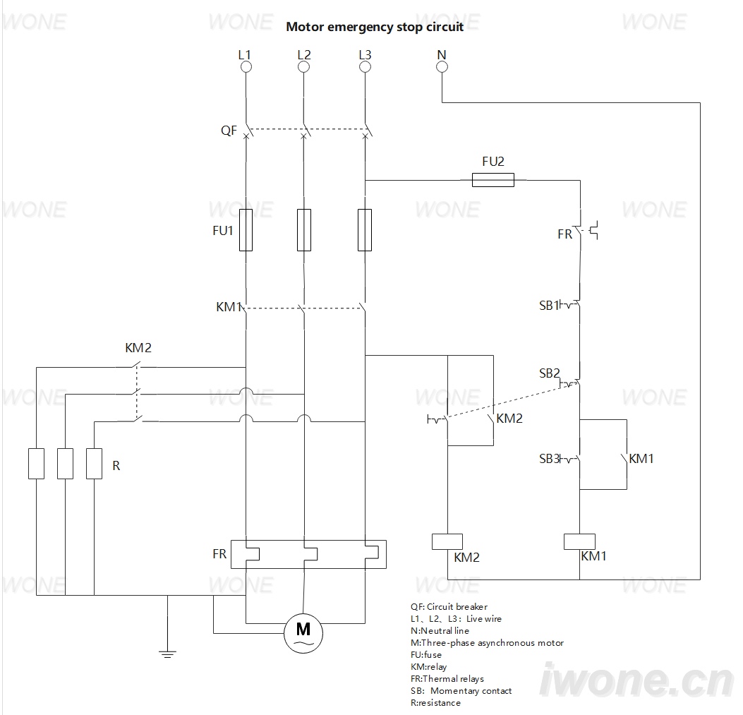 Circuit d'arrêt d'urgence du moteur