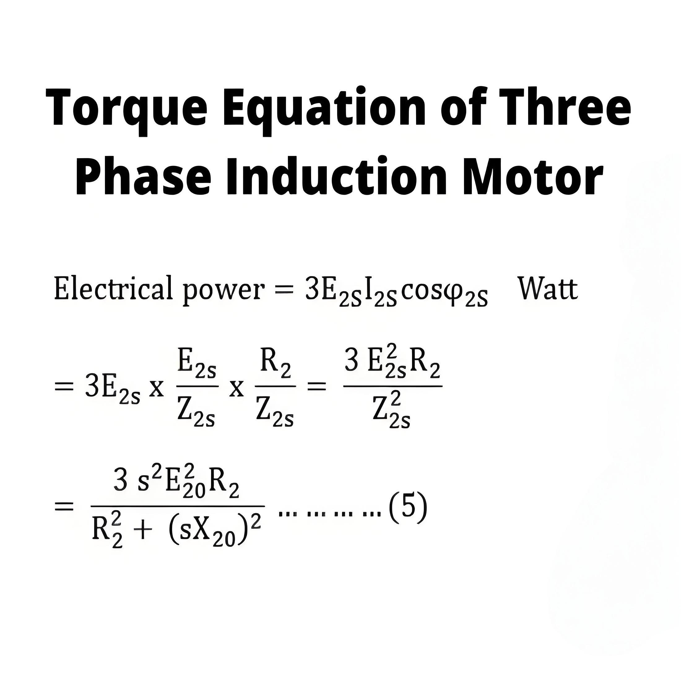 Pangungusap ng Paghila ng Tatlong Phase na Induction Motor