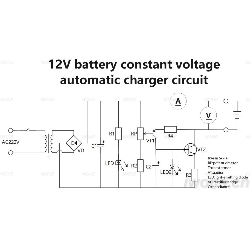 12V batarya sabit voltajlı otomatik şarj devresi