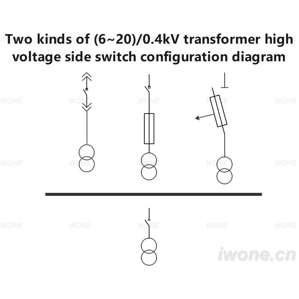 Dos tipus de diagrama de configuració del commutador al costat d'alta tensió del transformador (6~20)/0,4kV