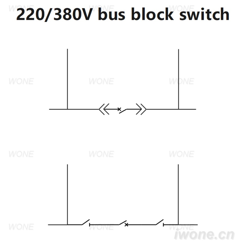 interruptor de bloc de bus 220/380V