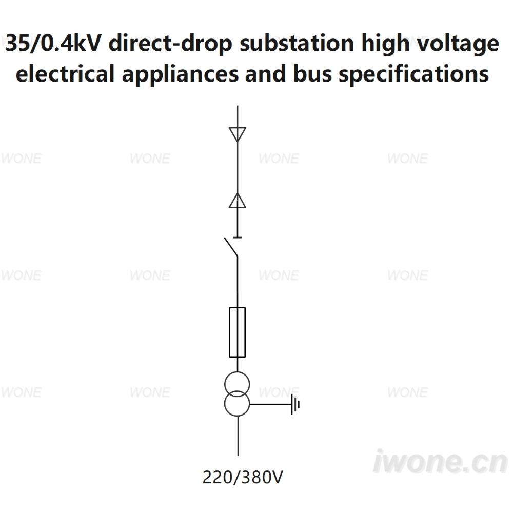 Especificacions d'aparells elèctrics d'alta tensió i bus de la subestació de baixada directa 35/0,4kV