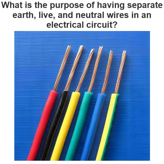 Qual è lo scopo di avere cavi di terra vivi e neutri separati in un circuito elettrico
