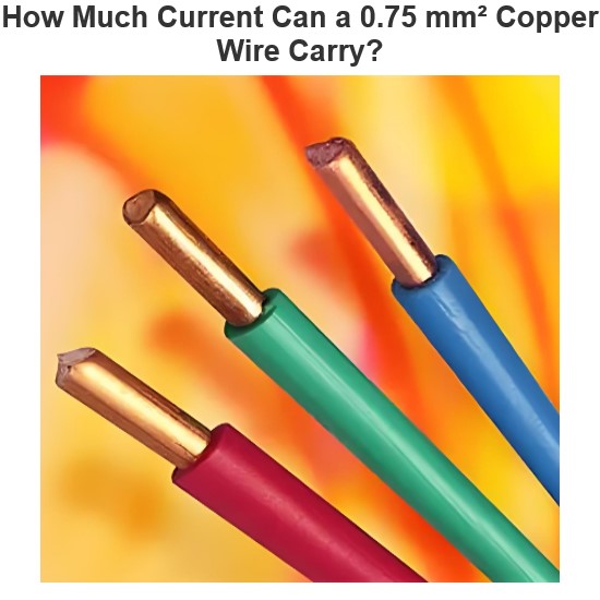 Hoeveel stroom kan een koperen draad van 0,75 mm² dragen?