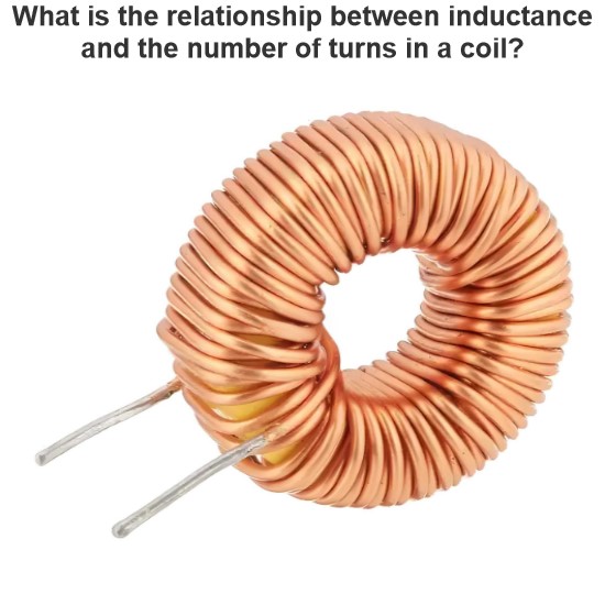 What is the relationship between inductance and the number of turns in a coil?