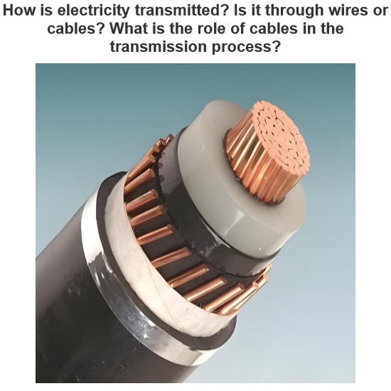 Come viene trasmessa l'elettricità? È attraverso fili o cavi? Qual è il ruolo dei cavi nel processo di trasmissione?