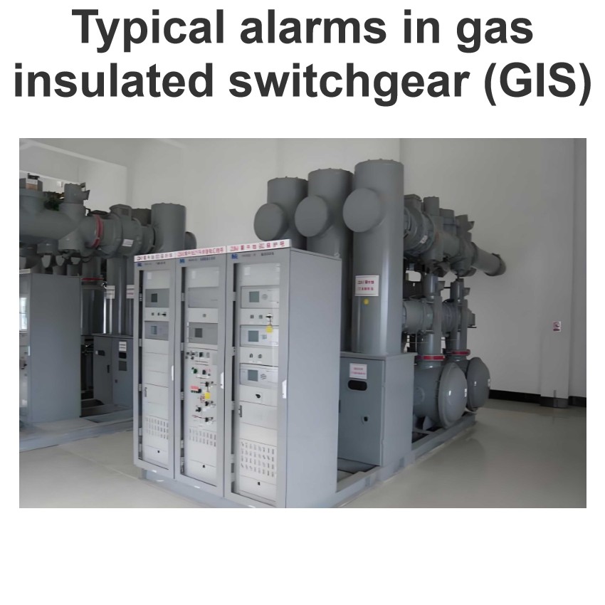 Typical alarms in gas insulated switchgear (GIS)