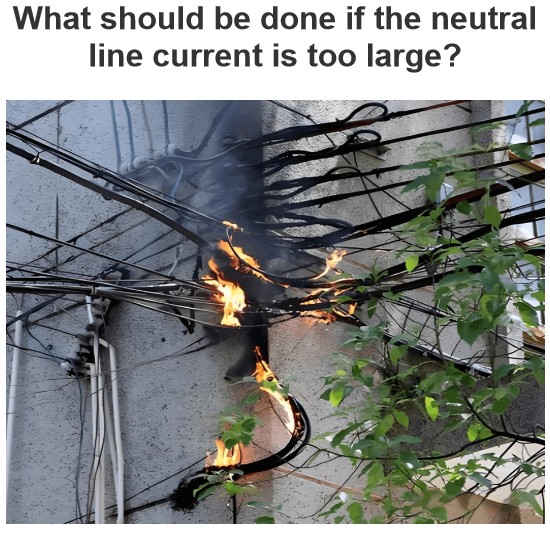 Was sollte getan werden, wenn der Strom in der Neutralleitung zu groß ist?