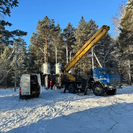 Решение за регулатор на напрежението Vziman RVR-1 10кВ за монтиране на стълб за Алтайски край, Русия