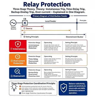 Schema di protezione a relè a tre stadi