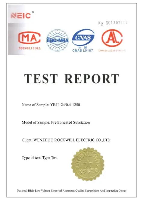YB-24/0.4-1250 Prefabricated Substation