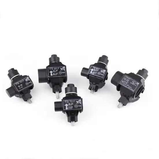 Aerial Electrical Fitting TTD151F weatherproof UV black thermoplastic insulation piercing connector