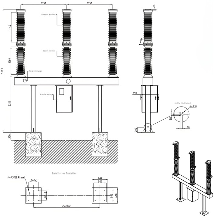 123/145kV RHB type Live tank SF6 gas circuit breaker.jpg 123/145kV RHB type Live tank SF6 gas circuit breaker.jpg