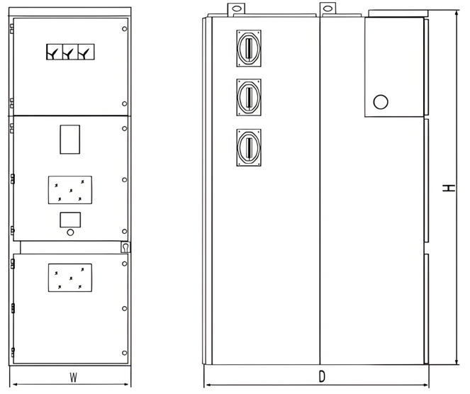 3,6kV 7,2kV 12kV 24kV Innenschaltanlage mit abziehbarer Metallverkleidung