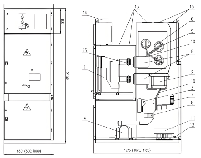 3,6kV 7,2kV 12kV 24kV Innenschaltanlage mit abziehbarer Metallverkleidung