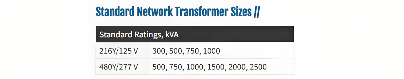 Network distribution transformers serving grid and spot networks