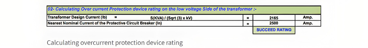 Distribution transformer calculations – MS Excel Spreadsheet