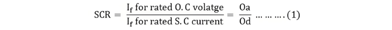 Short Circuit Ratio of a Synchronous Machine