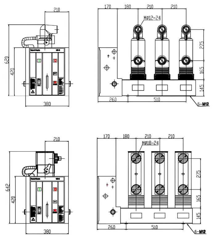 12kV, 17.5kV, 24kV available to 36kV Indoor Vacuum Circuit Breaker