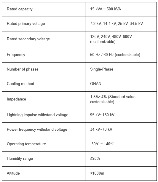 UL 15-500kVA Oil Filled Single Phase Pad Mounted Transformer