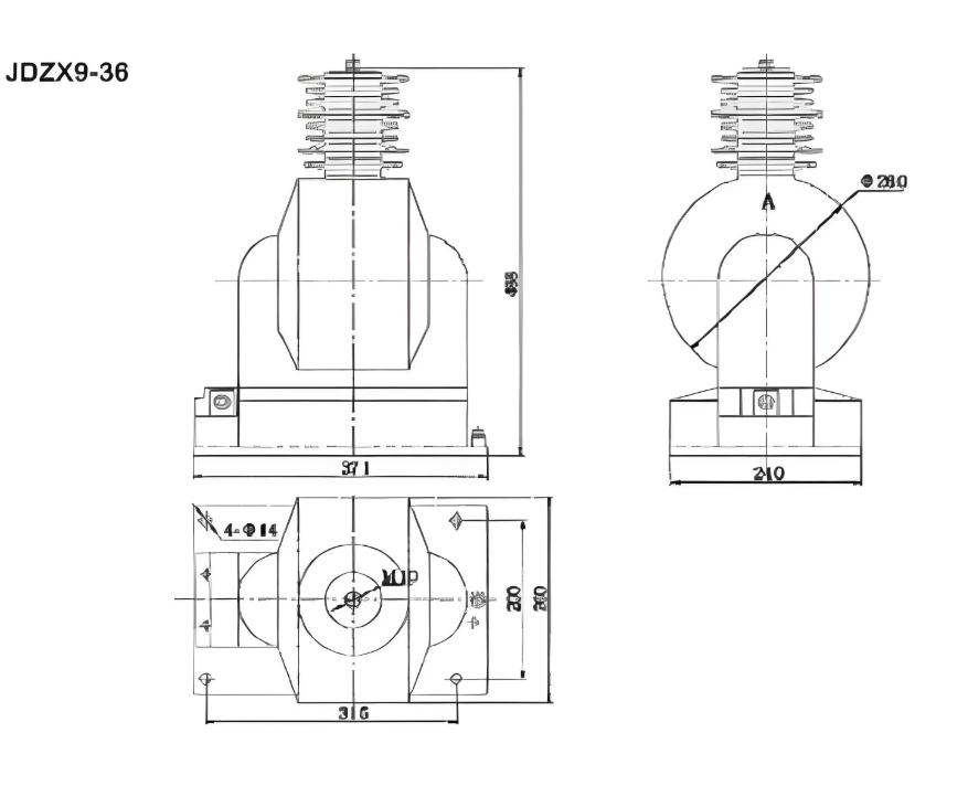 JDZX9-36 36kV Indoor Single-Phase voltage transformer