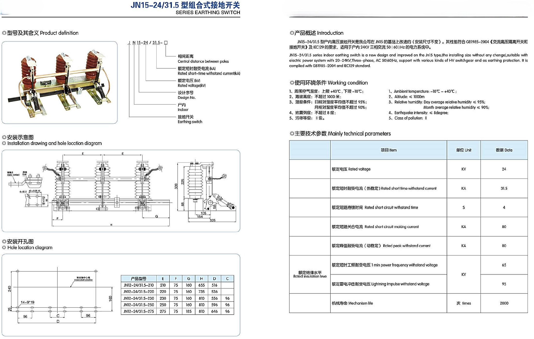 JN15-12 Indoor AC Isolation