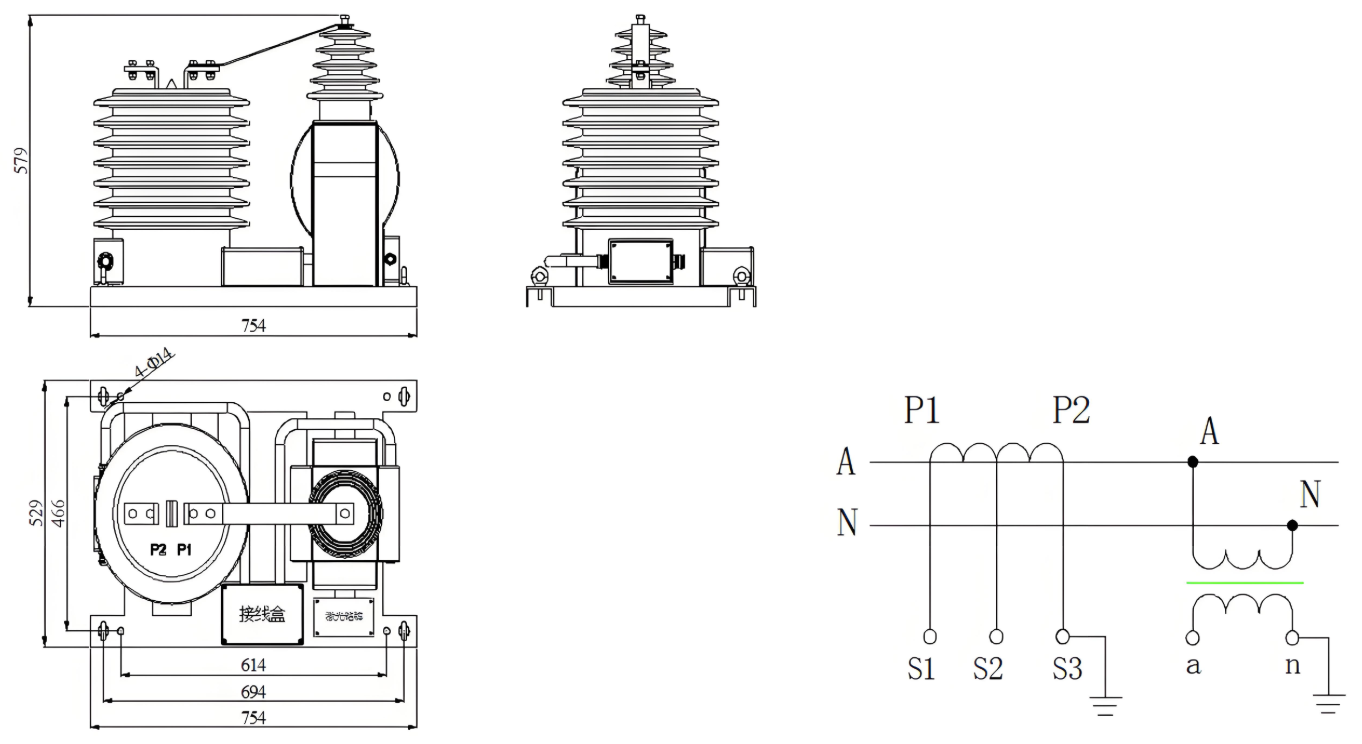 JLDZXW2-24 24kV Außen-Einphasen-Kombinationsgerät