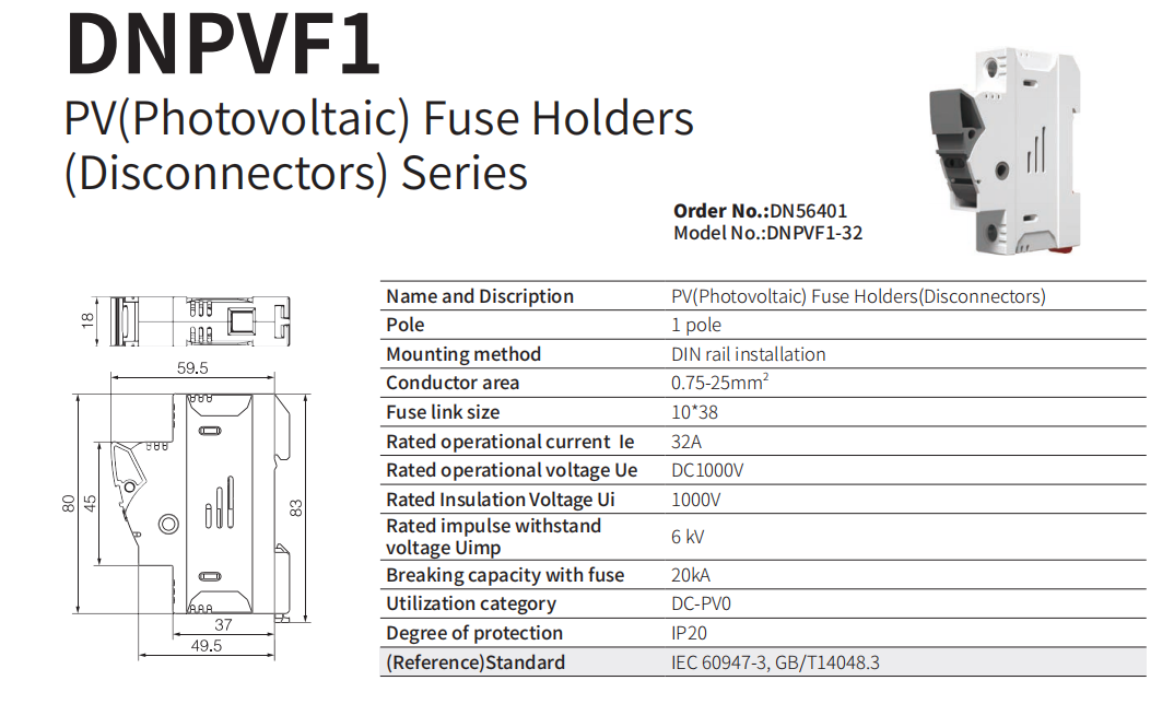PV-Sicherungshalter DNPVF1