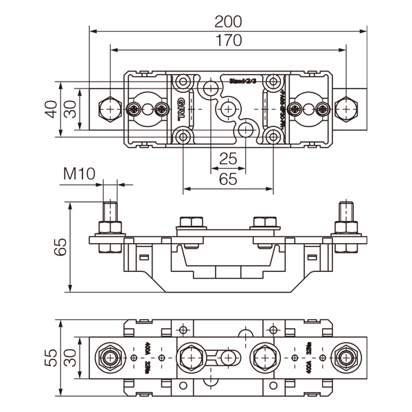 DNF1-2 Serie Inliner-Sicherungshalter NH2 Sicherungselement