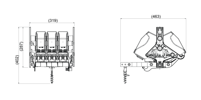 Pole fuse switch disconnector for protecting in LV-networks