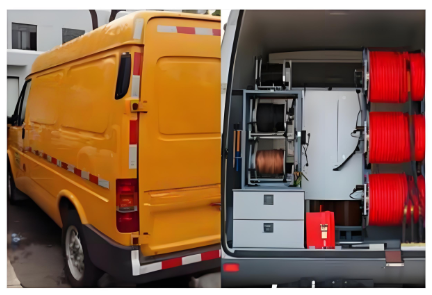 Véhicule de détection de pannes de câbles électriques