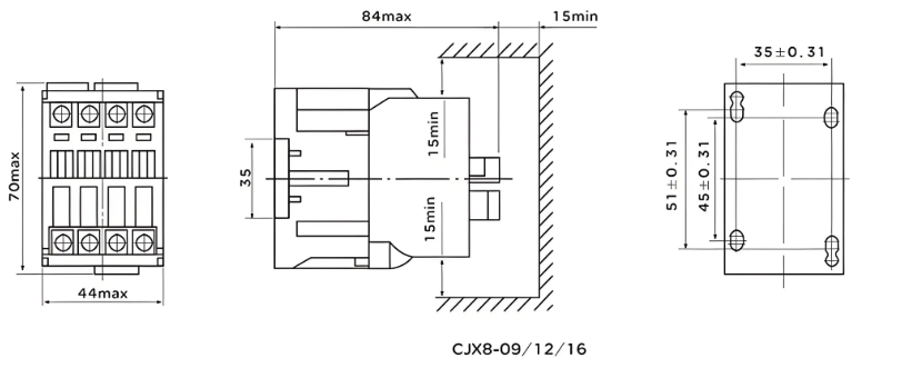 CJX8-Serie Wechselstrom-Kontaktor zum Schutz von Motoren