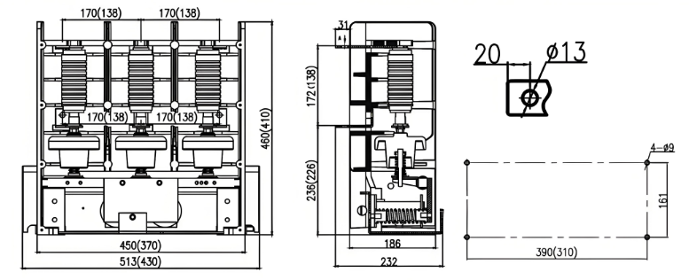JCZ5 12kV High Voltage Vacuum Contactor