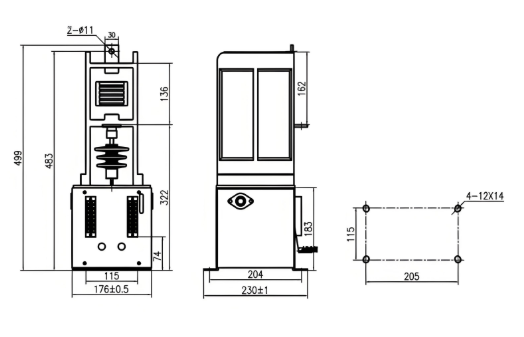 JCZ1-7,2kV(12kV) Hochspannungs-Vakuumschalter
