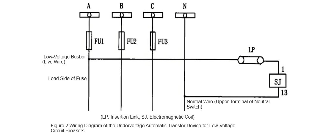 Wiring Diagram of the Undervoltage Automatic Transfer Device for Low-Voltage Circuit Breakers.jpg