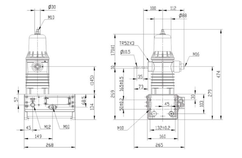 Single-phase Magnetically controlled vacuum circuit breaker