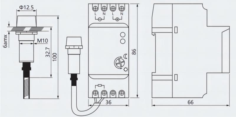 Digital Timer Switch THC 109 Light Dependent Relay accessories