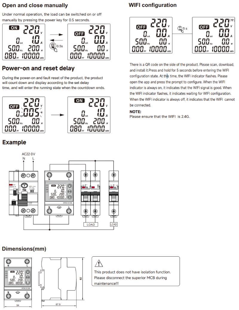 GPS8-10 Wifi Voltage and Current Protector