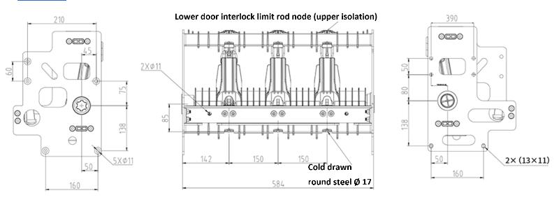 Interrupteur d'isolement écologique de 12 kV (isolé à l'air sans gaz SF6 rempli d'azote)