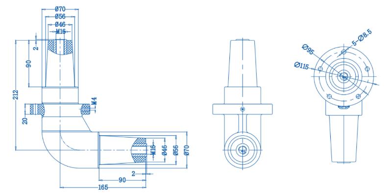 Solid insulated ring main unit accessory adapter busbar