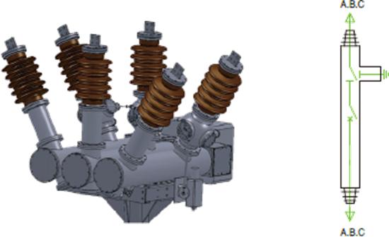 Three-phase AC Dead tank type SF6 circuit breaker source manufacturer 69kV 72.5kV 84kV 88kV 
