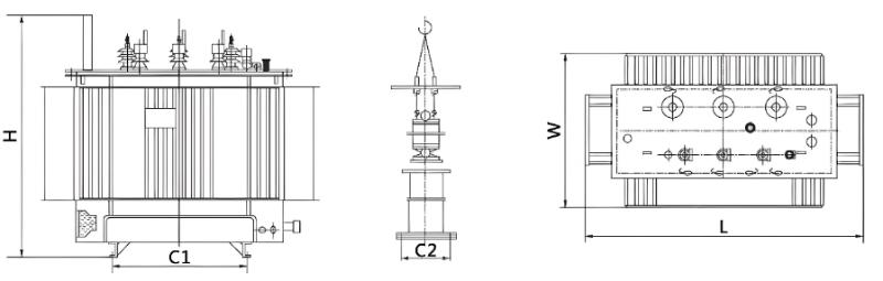 6.3kV 24kV 33kV Fully sealed oil-immersed power distribution transformer