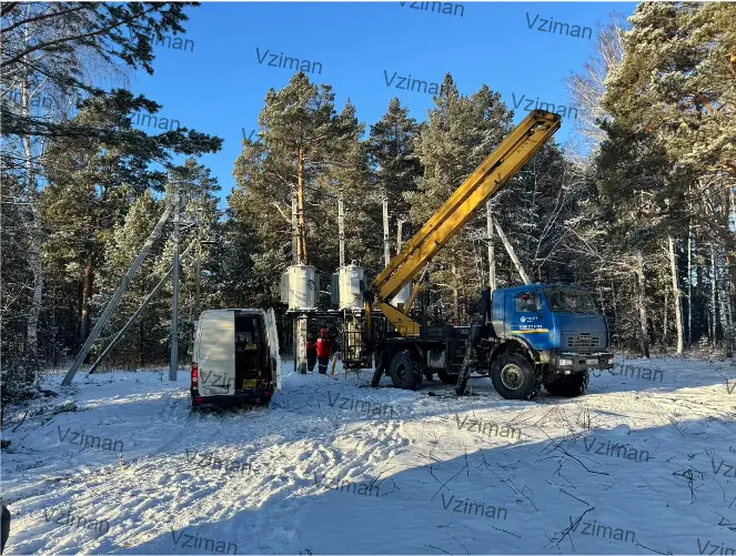 Vziman RVR-1 10kV Pole-Mounted Voltage Regulator Solution for Altai Krai, Russia