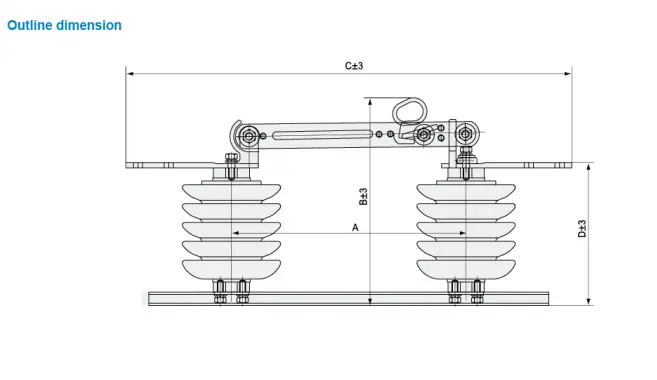200A 27kV Outdoor Distribution Systems Disconnect Switch