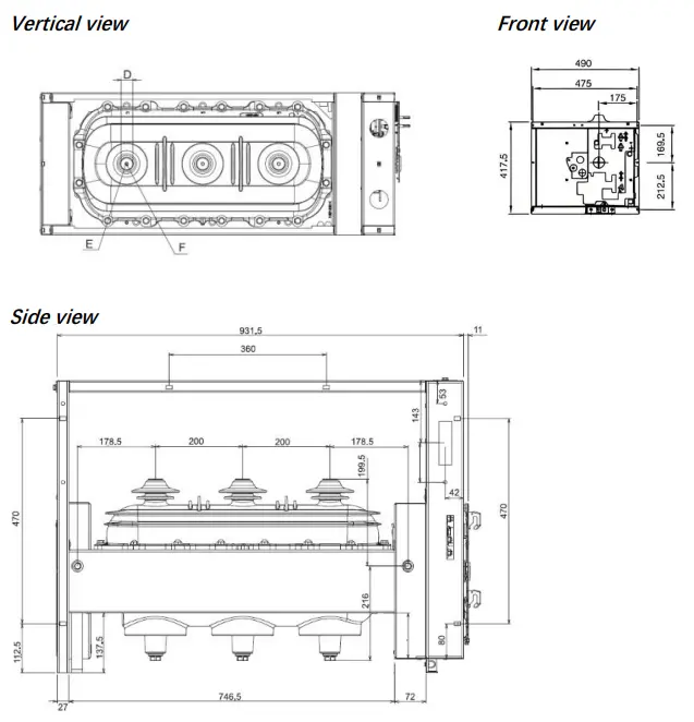 Compact Indoor SF6 Load Break Switch 12kV
