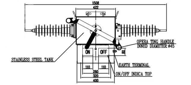 SF6-insulated pole-mounted load break switch for Distribution Networks-38kV