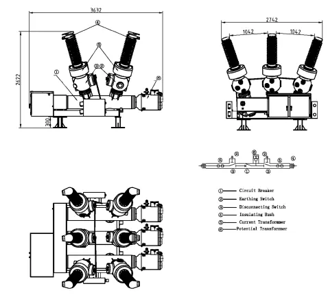 Compact Hybrid Gas Insulated Switchgear (HGIS) 72.5kV to 170kV-Rockwill