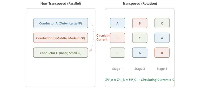 Conductor Transposition Schematic Diagram